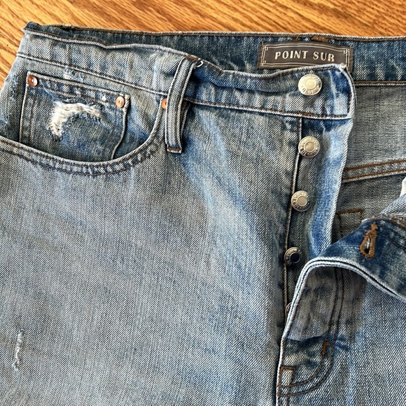 J crew point sur denim size 31 button fly distressed slouchy boyfriend style - Picture 3 of 12